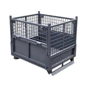 Özelleştirilmiş ağır toz boyalı galvanizli tel konteynerler sepeti Stillage kafes kilitlenebilir katlanabilir Gitterbox - Product Image 1