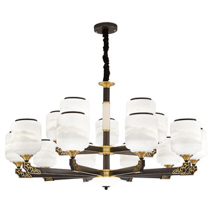 Modern Chinese Style Chandelier Led <b>Light</b> Multi Head Round <b>Ceiling</b> Lamp For Living Room Bedroom Dining Room Home Decor - Product Image 2