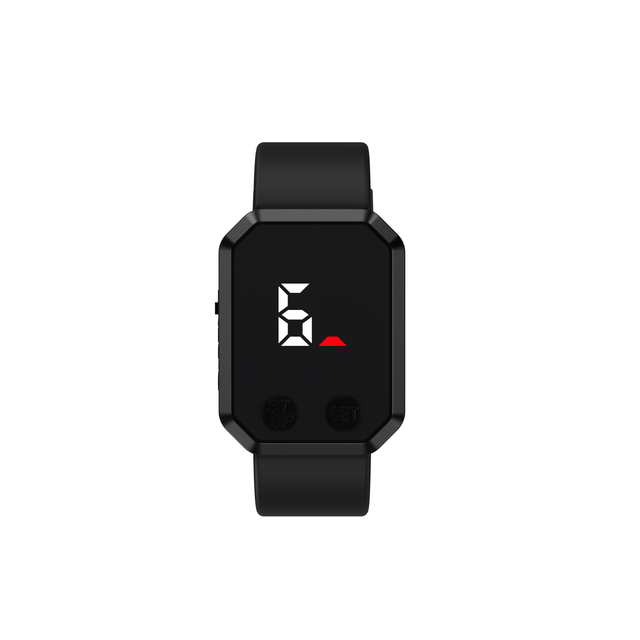 Smart Sport Watch Strong Vibration Alarms Bed Wetting Watch Wake-up Rectangle Case Time 3D Pedometer LED Silicone Wristband