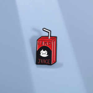 Broche de Esmalte con Diseño de Vampiro Bebiendo, Divertido Accesorio de Disfraz para Halloween, Insignia para Mochila, Regalo - Product Image 2