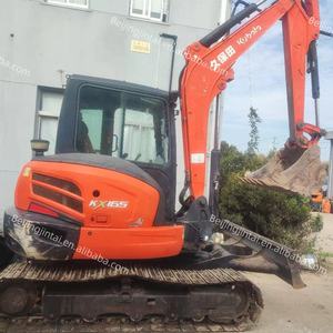 Mini-excavatrice d'occasion KX165, 6 tonnes, hydraulique, avec moteur, pompe, roulement et engrenage – Faible nombre d'heures, bon état, pour inspection vidéo - Product Image 4