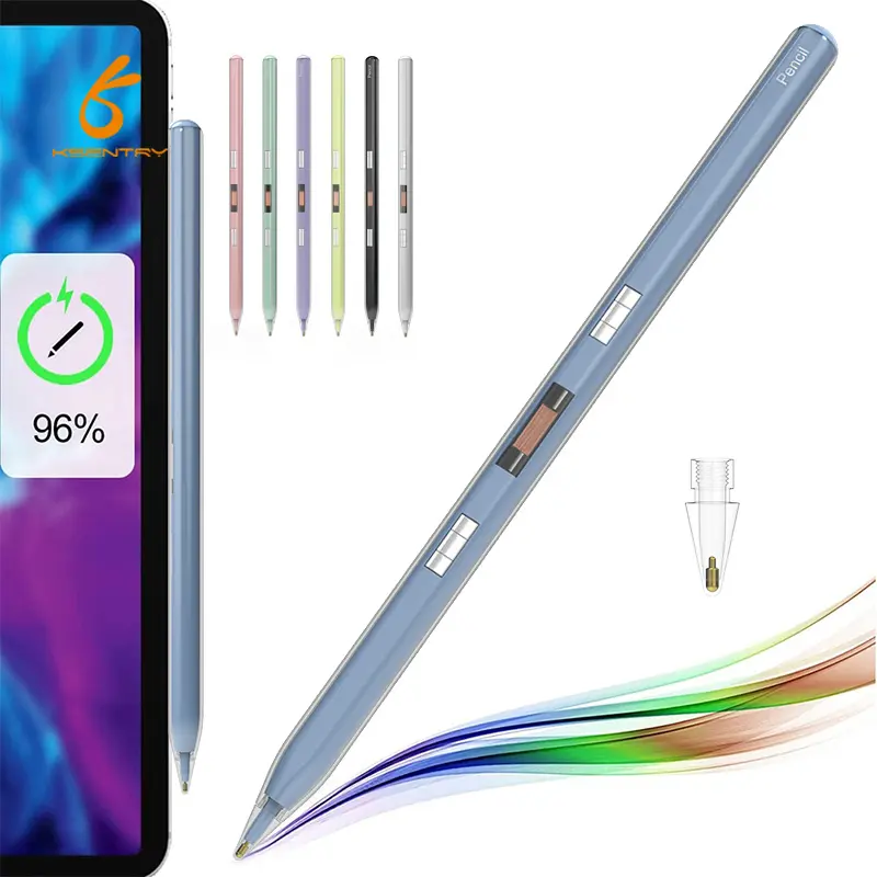 Stylus Apple matite 2 penne i-Pad con ricarica Wireless reiezione del palmo custodia trasparente