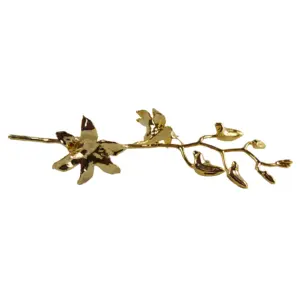 Orquídea Natural bañada en oro estilo de moda