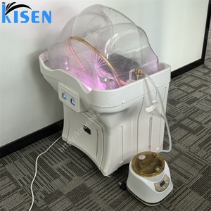 อ่างสระผมเคลื่อนที่แบบญี่ปุ่นสมัยใหม่ Kisen 220V 110V รุ่น Bac สองถัง พร้อมล้อเลื่อน สำหรับร้านเสริมสวยและสปา - Product Image 2