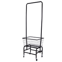 Chariot à linge, chariot d'hôpital/à lessive, pour hôtel, avec barre de suspension