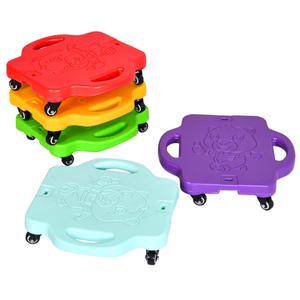 Montessori skuter roda empat anak-anak, set mainan sensor olahraga luar ruangan mobil papan seluncur keseimbangan skuter tanpa suara untuk anak-anak - Product Image 4