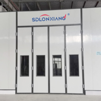 Cabine de peinture automobile chauffée au diesel Longxiang LX-1 avec certification CE, température de cuisson de 80°C pour la retouche de véhicules