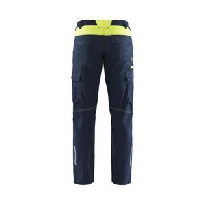 BLAKLADER - 144418328633D128 Pantalon industriel stretch Bleu marine foncé/jaune-PANTALON DE TRAVAIL EAN 7330509890684 - Product Image 2