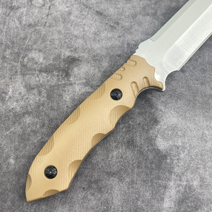 Couteaux à lame fixe de survie à Offre Spéciale manche vert couteau d'autodéfense couteau de chasse lame fixe - Product Image 4