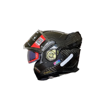 Casque intégral de moto LS2 FF901 Solid 6K en fibre de carbone à double visière pour homme avec Pinlock, emballage en boîte