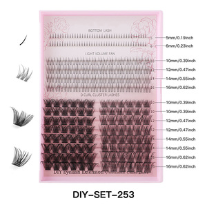 Khác Nhau Lash cụm phong cách du lịch thực sự cụm Lash Kit Spikes Lash cụm Tops và dưới biểu tượng tùy chỉnh - Product Image 1