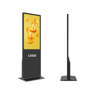 Pantalla Digital de Señalización de 55 Pulgadas con Soporte de Pie, Kiosco con Pantalla Táctil, Sistema Operativo Android, Pantalla Publicitaria Interior para Centros Comerciales