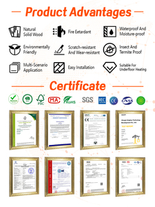 Suelo de Parqué de Roble Rígido Ignífugo con Certificación Apolloxy, Estilo Moderno de Mediados de Siglo, ISO9001, Diseño Espina de Pescado - Product Image 5