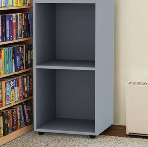 Estantería de estantería de cubo, organizador de madera, estantería de almacenamiento abierta (2 <span class=keywords><strong>cubos</strong></span>, gris) - Product Image 1