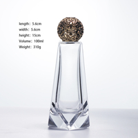 Flacon de parfum carré premium 100 ml en verre transparent avec impression sérigraphique, diffuseur de parfum pour la maison et la voiture, soins personnels, logo personnalisé, diffuseur à bâtonnets