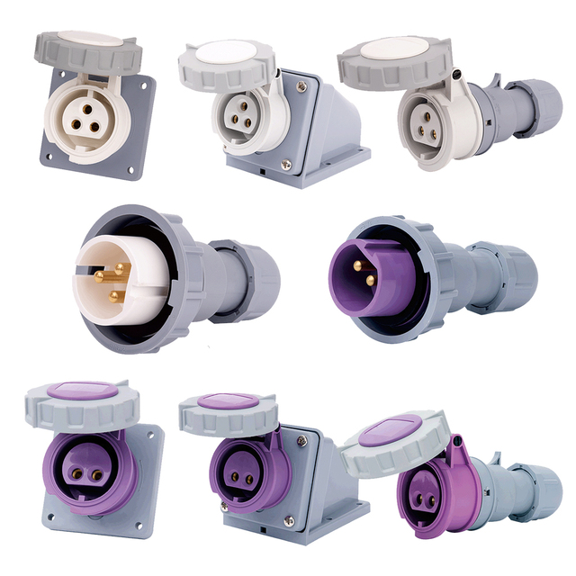 3 4 5Pin Industrial Male and Female Plug Plastic Industry Plug Cee Plug 16A 32A 250V 380V Extension Cord Moto Electricamotos