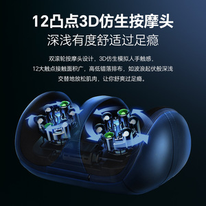 Electric Foot Massager Dark Blue Calf Massage With <b>Remote</b> <b>Control</b> <b>Plug</b> In Timing Function - Product Image 4