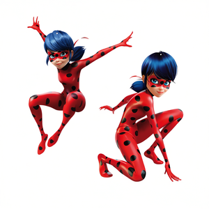 Silhouettes de coccinelles en papier découpé 30 cm, 2 pièces, décorations de fête - Product Image 2