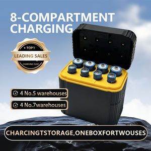 <span class=keywords><strong>Chargeur</strong></span> intelligent portable 1,5 V AA et AAA, <span class=keywords><strong>chargeur</strong></span> intelligent avec charge <span class=keywords><strong>hybride</strong></span>, 8 emplacements - Product Image 6