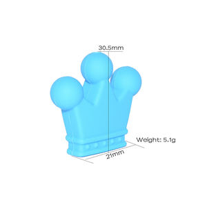 <b>Silicone</b> Baby Teether Crown Chewable Toys <b>Beads</b> Pacifier Clips DIY Girls Cute Teething Toys Gifts Baby Teether Pendant - Product Image 4