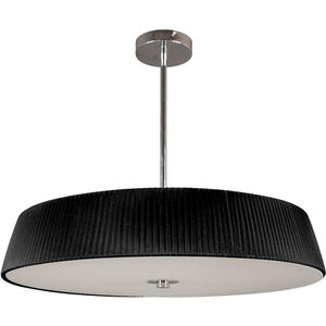 ASTRID Lámpara de Techo Grande y Moderna, Base de Acero Inoxidable, Negro/Cromado, 6xE27, 6000K, CCT, IP44, para Oficina en Casa, Sala de Estar y Comedor - Product Image 1