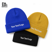 Bonnet en tricot côtelé acrylique uni de haute qualité, tendance 2026, avec logo brodé personnalisé, pour sports de plein air, hommes et femmes