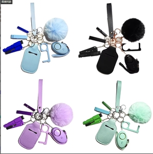Nuovo Set Portachiavi Multifunzionale di Sicurezza con Pompon e Allarme Personale, Adatto per Strumenti di Sicurezza alla Moda per Attività all'Aperto - Product Image 1