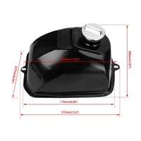 HIAORS réservoir de gaz en métal avec bouchon de gaz de carburant pour 150cc 200cc 250cc ATV 4 wheels Quad Colster TaoTao Bull 150 200