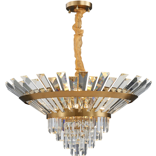 contemporary round  modern gold pendant hanging lighting fixture decoration k9 crystal chandelier luxury