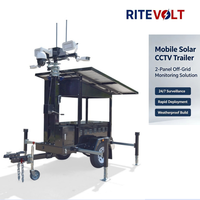 RITEVOLT IP Tragbare Solar-Sicherheitskamera Mobile Überwachungsturm CCTV-Anhänger Energiesystem Netzwerk Starlink 2x435W