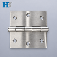Charnière de porte en acier inoxydable 3,5 pouces US32D, finition 2,2 mm d'épaisseur, charnières carrées pour cuisine et porte de douche