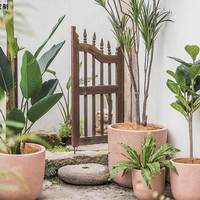 Pots à fleurs en ciment légers et écologiques de style cylindrique nordique pour une utilisation en intérieur/extérieur à la maison