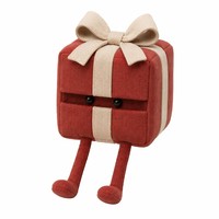 Boîte cadeau de Noël en tissu texturé, peluche avec pattes tombantes pour le confort sensoriel, jouet anti-stress pour adultes