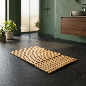 Tapis de bain rectangulaire en bois d'acacia écologique, résistant à l'eau et antidérapant, pour hôtel et décoration intérieure - Product Image 4