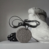 Pendentif en pierre de lave à énergie scalaire quantique, style classique, motif tournesol, sans effets secondaires, pour garçons et filles