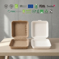 Kotak Pulp Kertas Tahan Air, Biodegradable, Komposabel, Tugas Berat, Dapat Didaur Ulang, Terbuat dari Tebu, Kemasan Hadiah Kecil, Ramah Lingkungan, Custom