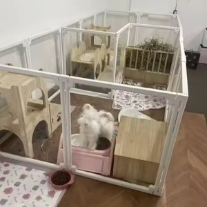 Düğme kapatma ile Modern akrilik Pet çitleri katı tasarım-ayrılabilir ve büyük orta ve küçük köpekler için katlamak kolay - Product Image 1