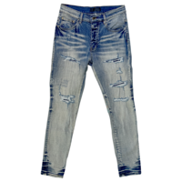 Jeans slim pour homme, brodés, déchirés, vintage, délavés, denim délavé, streetwear, décontracté, hip hop, pantalon skinny d'hiver