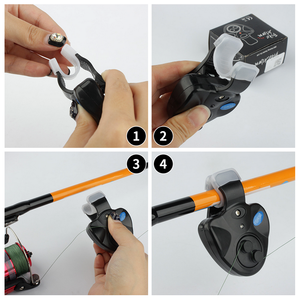 ชุดสัญญาณเตือนตก<span class=keywords><strong>ปลา</strong></span>คาร์พอิเล็กทรอนิกส์สีดำพร้อมบัฟเฟอร์เสียงเตือนและไฟ LED ตามฤดูกาล - Product Image 5