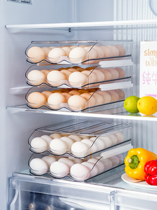 Boîte de rangement pour œufs 2023, support pour réfrigérateur, déplacement automatique des œufs - Product Image 3