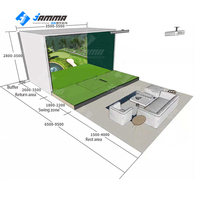 Simulateur de Golf d'intérieur de luxe, projecteur Ar professionnel, écran Hd de golf, simulateur de Golf