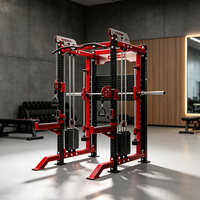 Cage de musculation multifonctionnelle en acier robuste avec barre de sécurité réglable pour entraînement musculaire à domicile