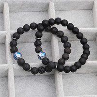 Bracelet en pierre de lave Yin Yang, aromathérapie aux huiles essentielles, guérison, méditation, yoga, perles extensibles réglables