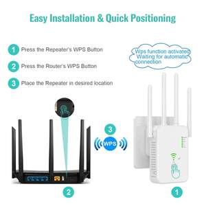 ตัวขยายสัญญาณไวไฟแบบดูอัลแบนด์ 1200Mbps  ทะลุกำแพงได้ แรงสูง พร้อมพอร์ตอีเธอร์เน็ต 5GHz/2.4GHz  โหมดโฮม รองรับเราเตอร์ 2.4G Wi-Fi - Product Image 4