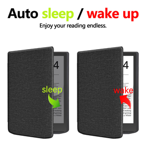 Étui intelligent magnétique pour Pocketbook <span class=keywords><strong>InkPad</strong></span> Color 2 <span class=keywords><strong>3</strong></span> <span class=keywords><strong>InkPad</strong></span> 4 E-Reader Housse en cuir PU avec dragonnes Design personnalisé - Product Image 4