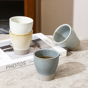 Japanese Style Pottery Tea Cup Stoneware Coffee Cup Retro Clay Cups - Product Image 3