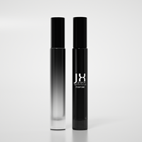 Botol Minyak Parfum Silinder Panjang 15ml 10ml Botol Minyak Parfum Kaca Hitam dengan Roller Ball