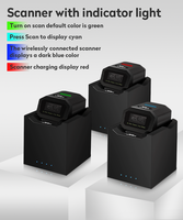 Lecteur de codes-barres portable sans fil Bluetooth JR HC-Z38W, fabricant, reconnaissance rapide 1D 2D QR avec base de charge