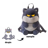 Sac à dos en peluche personnalisé OEM ODM, mignon lapin, petite hibou, renard, animaux en peluche, rembourrage en coton PP, unisexe, pour fêtes
