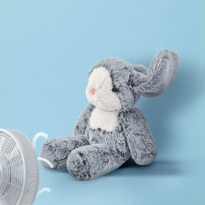 Venta caliente felpa orejas largas conejo relleno Animal durmiendo muñeca bebé niños regalo suave gris conejito con orejas largas juguete - Product Image 6